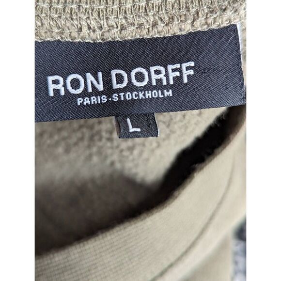 Ron Dorff Mens Statement Sweatshirt Crew Neck  khaki green Large - Picture 7 of 9